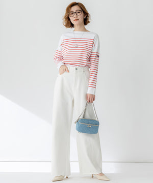 LIGHT DENIM バレルワイド パンツ