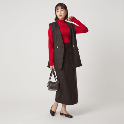 ［size SHORTあり］スラブ サイド スリット タイト スカート