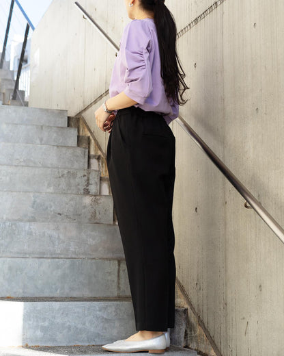 メランジイージーテーパードパンツ