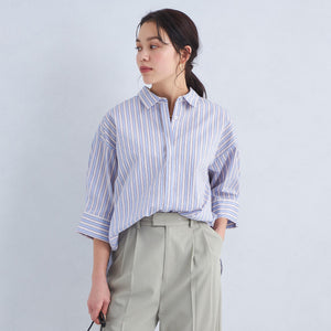 ストライプ ドルマン シャツ