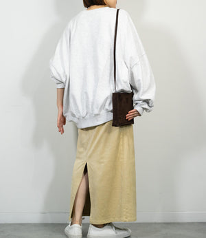 ストレッチスウェードライクIラインスカート