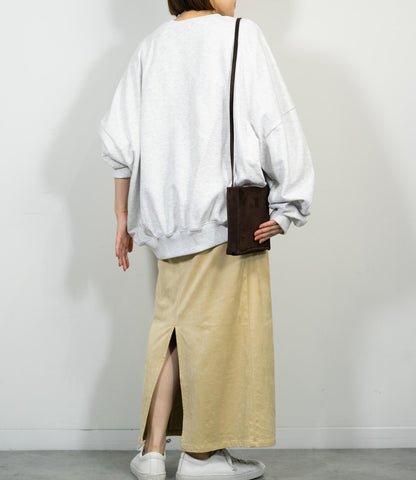 ストレッチスウェードライクIラインスカート