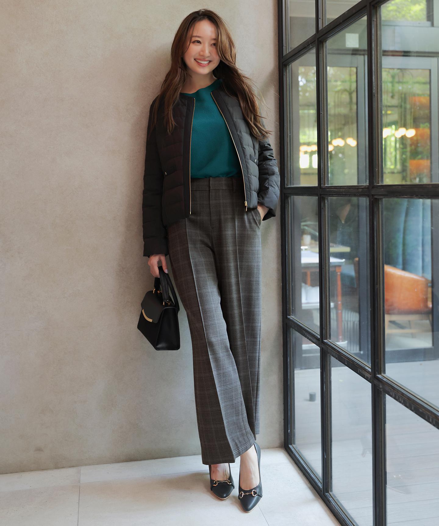 2WAYノーカラーダウン ジャケット