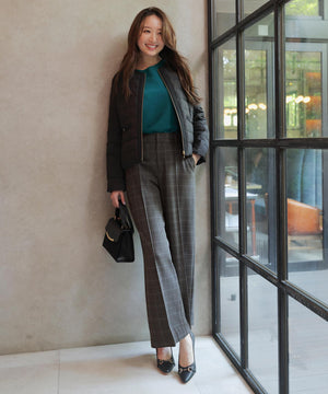 2WAYノーカラーダウン ジャケット