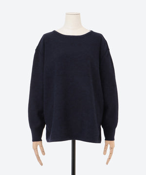 ボートカラーボリュームスリーブニット