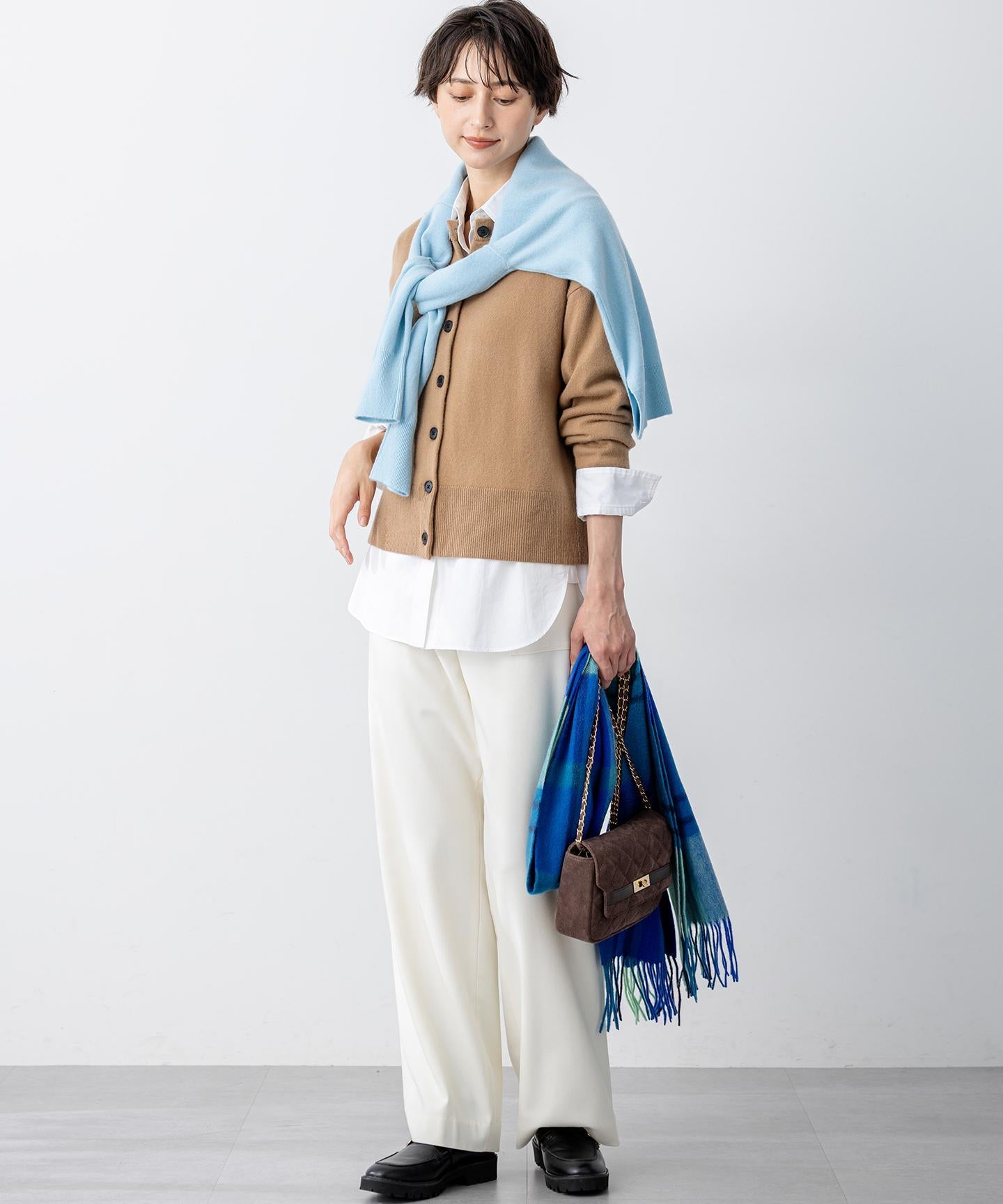 スエード キルティング ショルダーバッグ