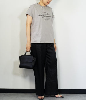 【接触冷感】レタリングフレンチスリーブTシャツ