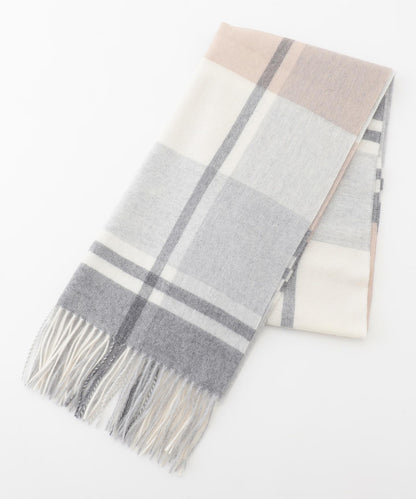 カシミヤチェック マフラー