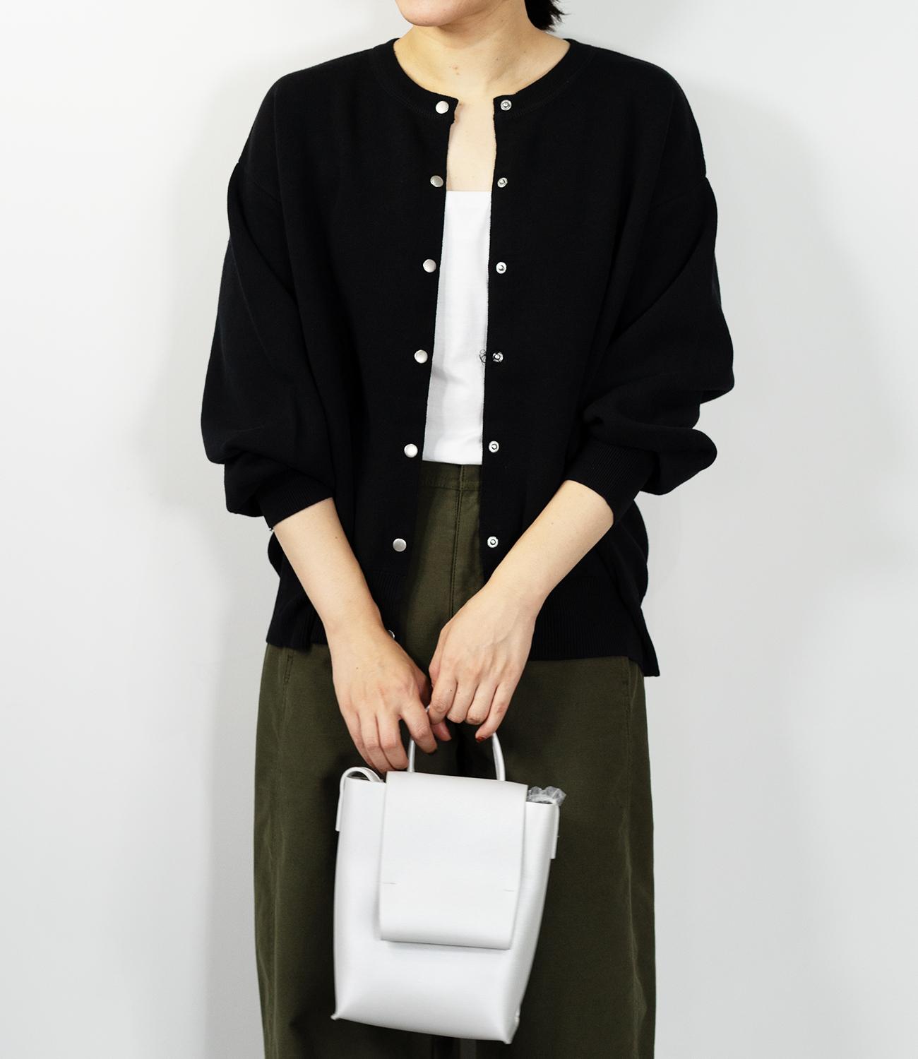 ドットボタンニットカーディガンブルゾン