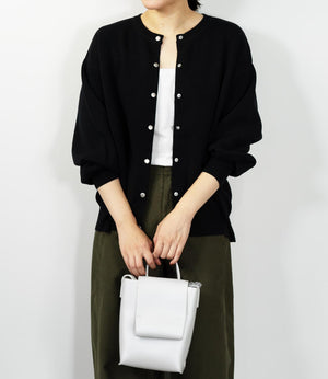 ドットボタンニットカーディガンブルゾン