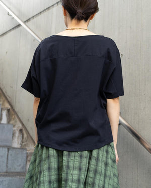 半袖コクーンカットソー