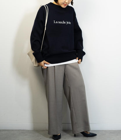 センタープレスストレートパンツ