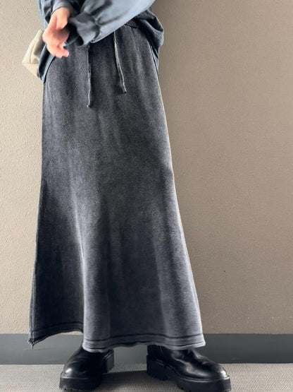 ヴィンテージウォッシュニットスカート