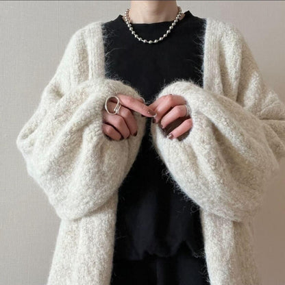 パフスリーブルーズカーディガン