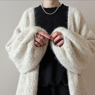 パフスリーブルーズカーディガン