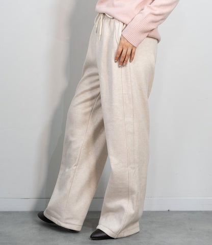 ヘリンボーン裏起毛イージーパンツ