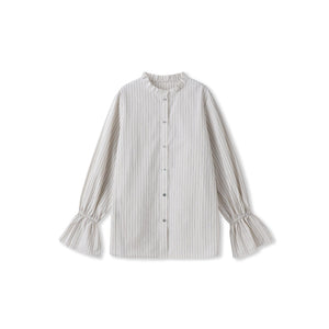 襟フリルブラウス≪洗濯機で洗える≫