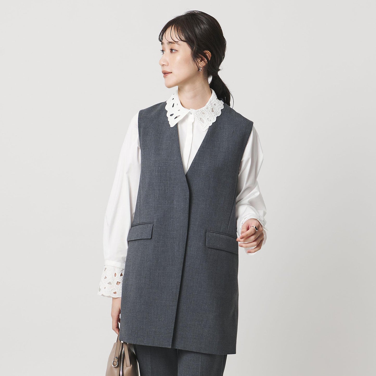 エンブロイダリー カラー シャツ ‐ウォッシャブル‐