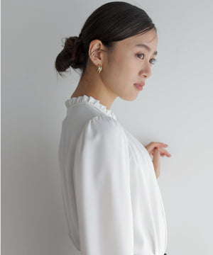 ライトデシンフリル襟 ブラウス