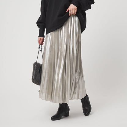 ハクプリント プリーツ スカート