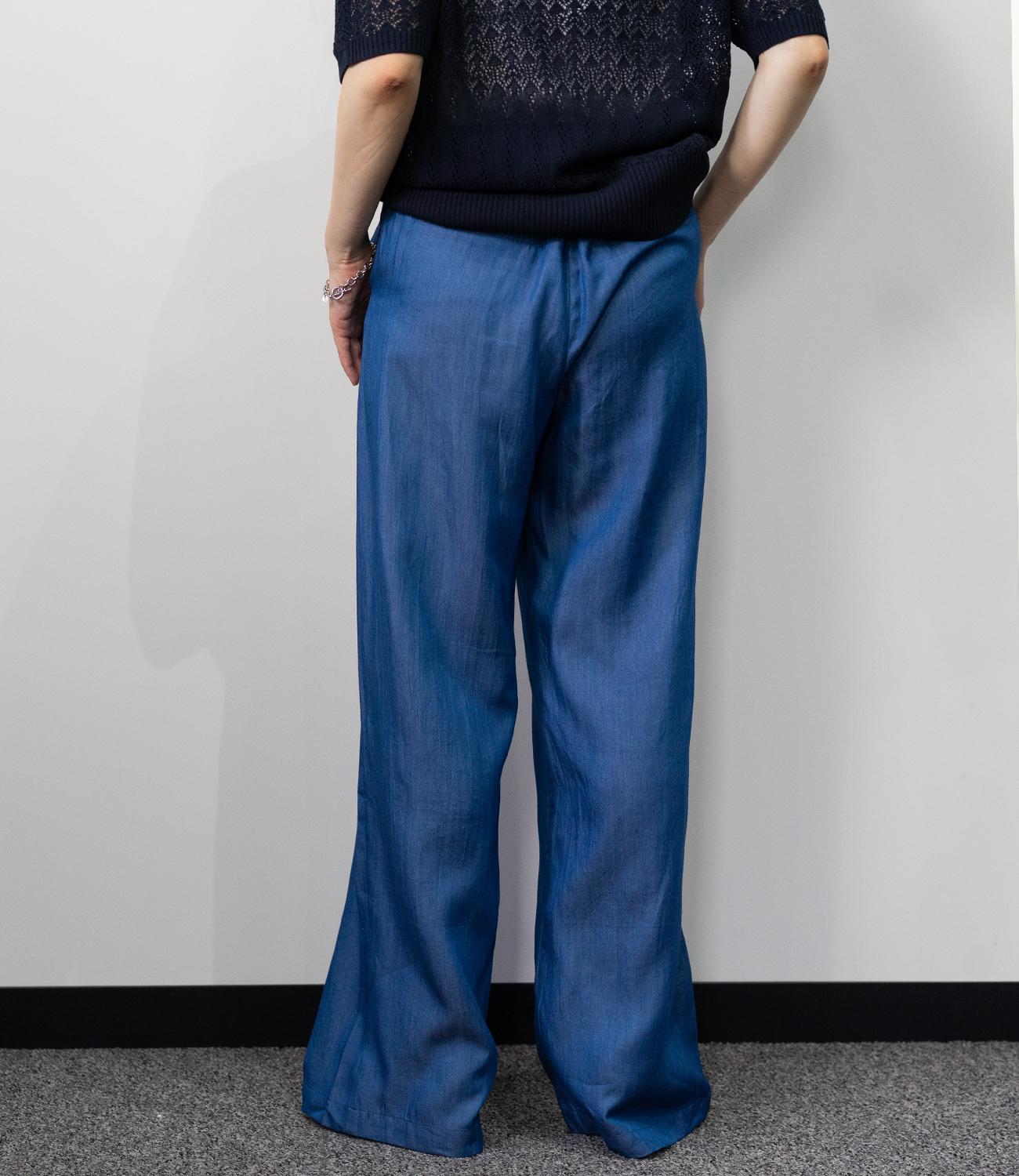 テンセルデニムストレートパンツ