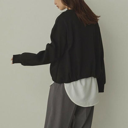 ギャザーヘムスウェットトップス