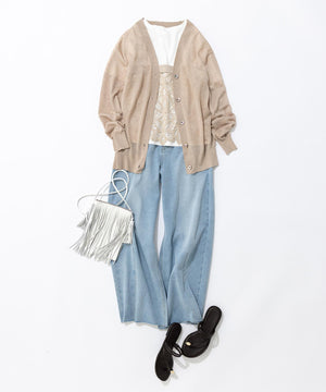 LIGHT DENIM バレルワイド パンツ