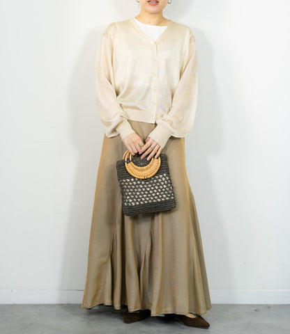 シャンブレーパネルスカート