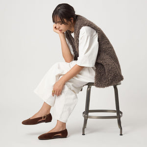 サイド バックル フラットシューズ