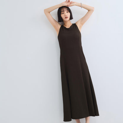 シャーリングジャージーワンピース≪洗濯機で洗える≫