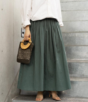 コットンキャンブリックギャザースカート