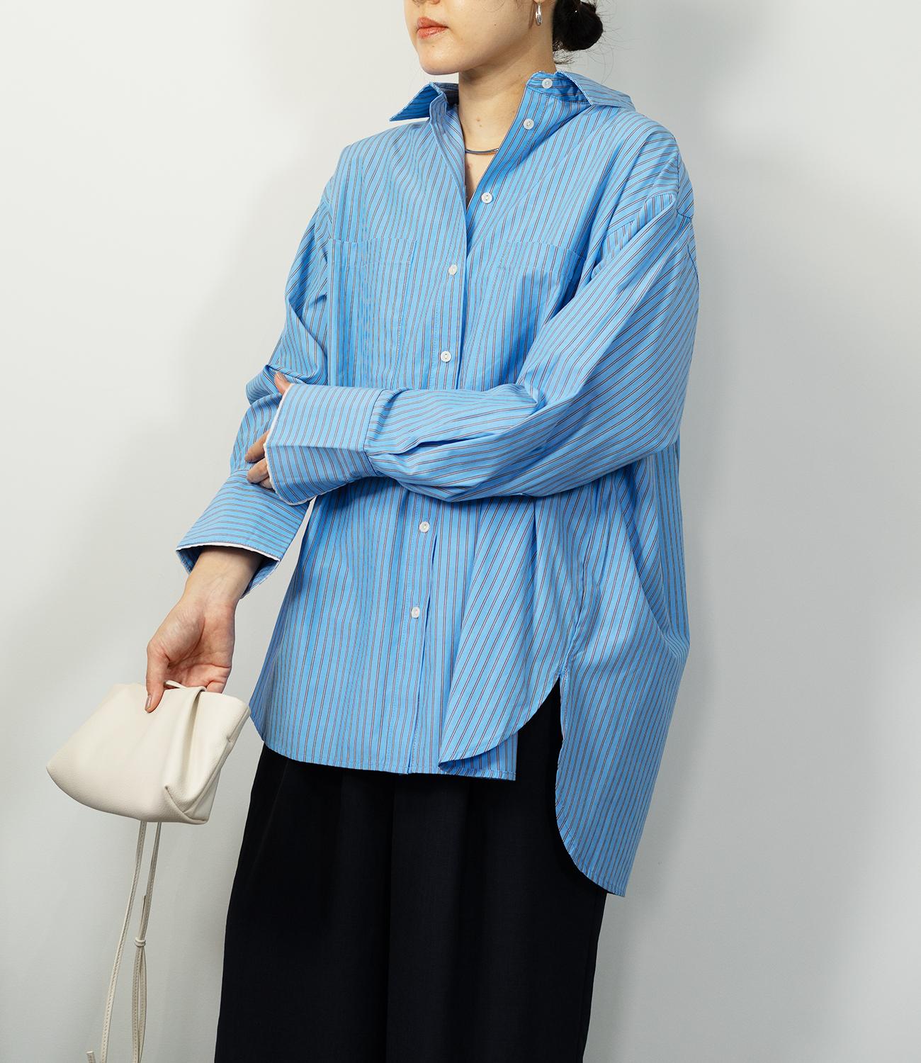 ストライプオーバーシャツ
