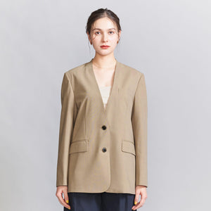 カットオフ カラーレス ジャケット