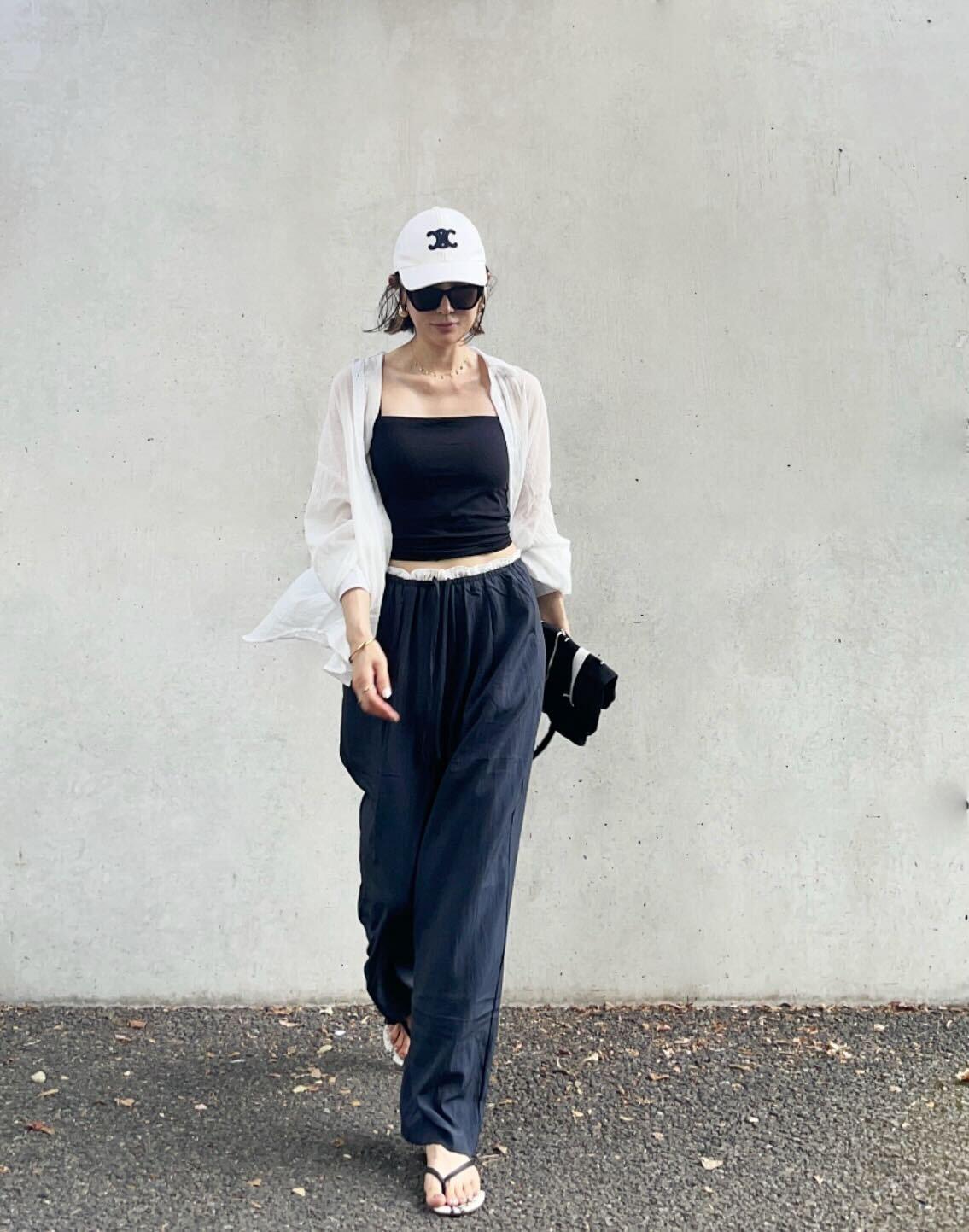 ダブルウエストリラックスパンツ