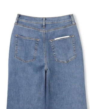 撥水 ワイドストレートデニム