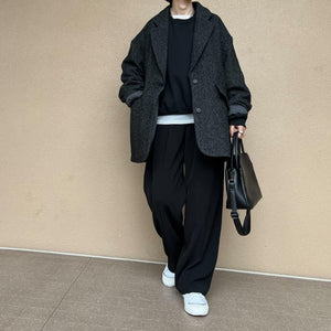 ヘリンボーンジャケットコート