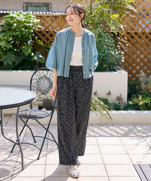 シアーテックリネンギャザーブラウス