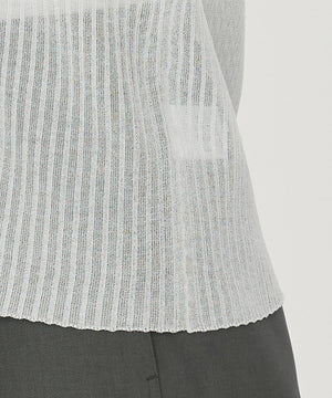 シアー リブ ノースリーブ ニット（uncrave STANDARD）