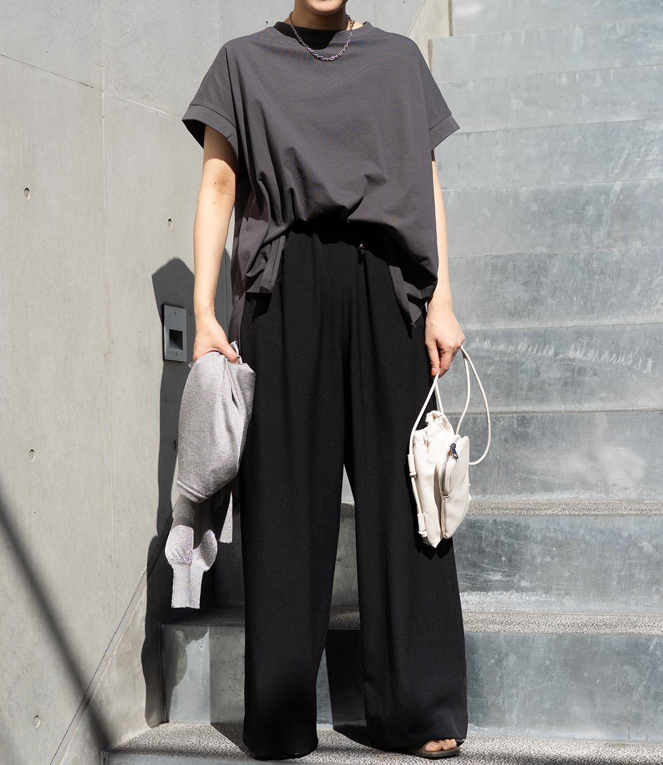 【接触冷感】フレンチスリーブチュニックカットソー