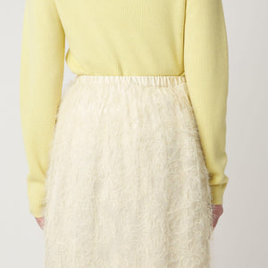 シアー レース ギャザー スカート