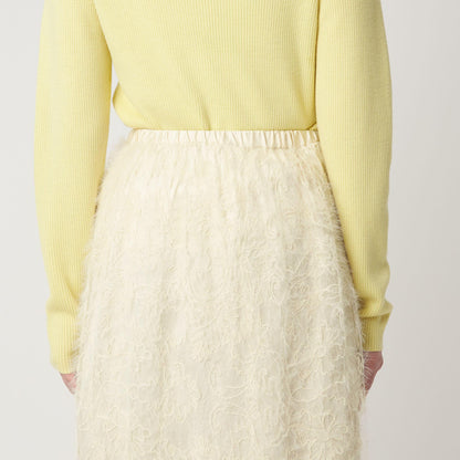 シアー レース ギャザー スカート