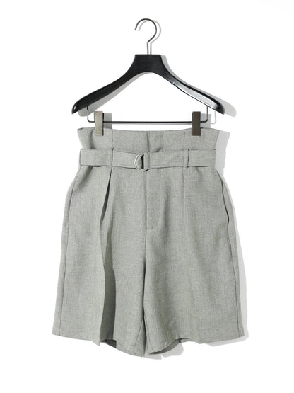 MIDIUMISOLID for Ladies ハイウエストベルト付きショーツ