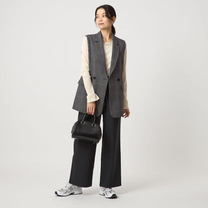 ツイードライク ジレ マシンウォッシャブル 帯電防止