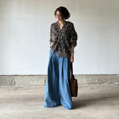 アンゴラレオパードカーディガン