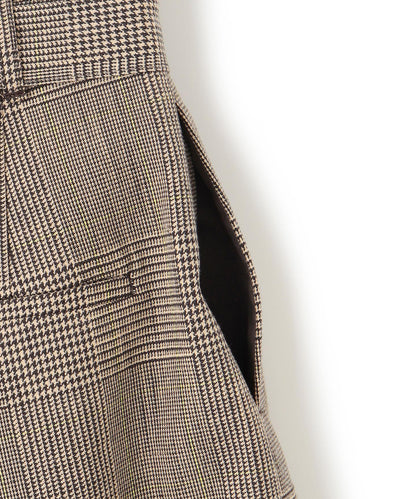 グレンチェック ワイドパンツ