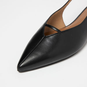 ポインテッド Vカットバー スリングバックシューズ / サンダル / パンプス