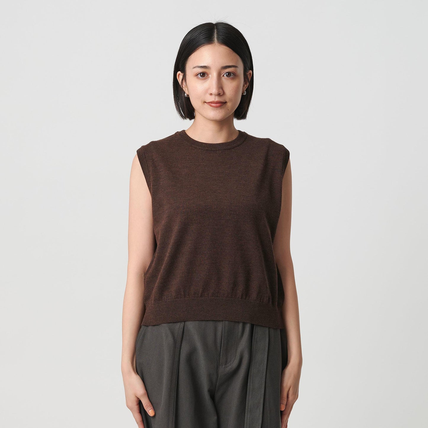 ウール アーガイル&ソリッドベスト