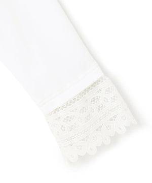 ナチュラルコットンベア レースレイヤード カットソー