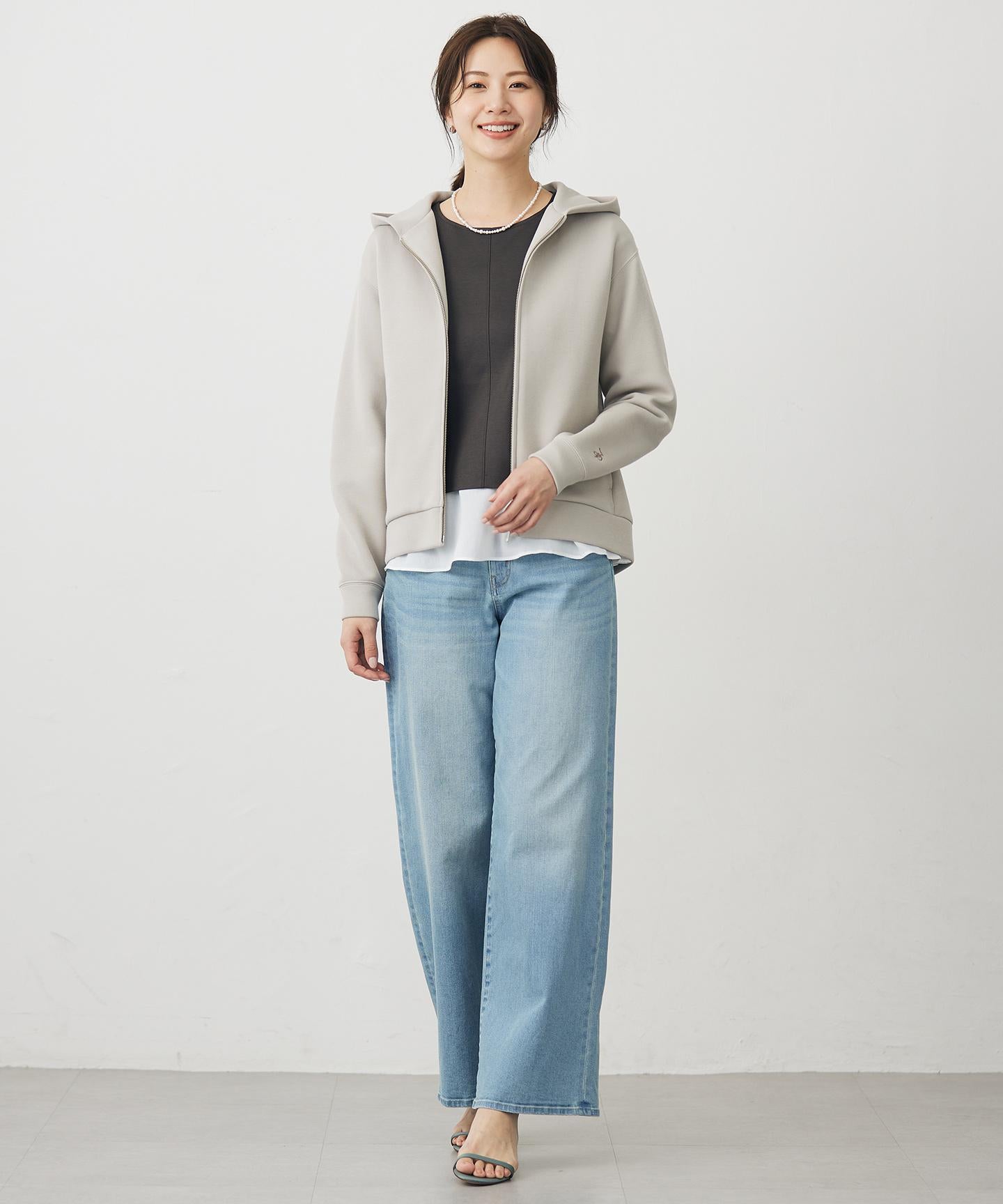 BASIC STRETCH DENIM ワイド ストレート デニム