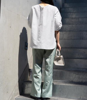 サッカーストライプブラウス